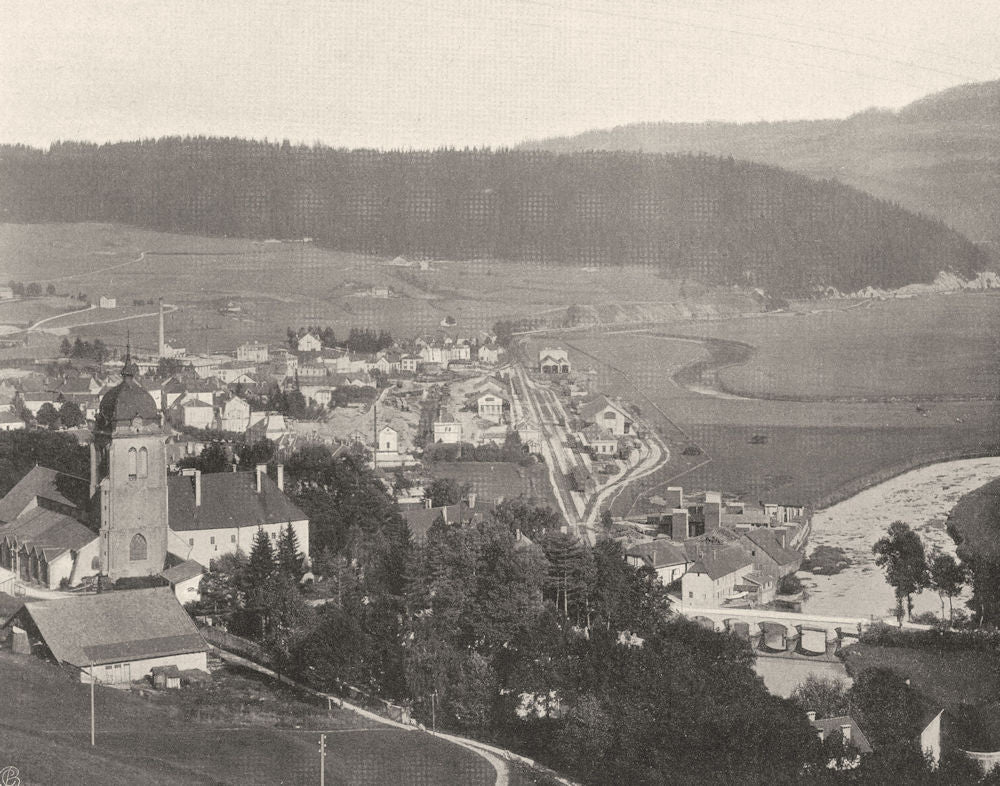 DOUBS. Morteau 1905 old antique vintage print picture